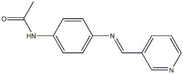 N-(4-{[(E)-3-pyridinylmethylidene]amino}phenyl)acetamide Struktur