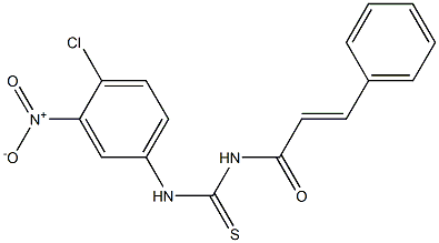 N-(4-chloro-3-nitrophenyl)-N'-[(E)-3-phenyl-2-propenoyl]thiourea Struktur