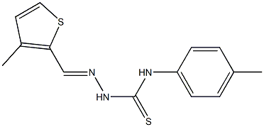 N-(4-methylphenyl)-2-[(E)-(3-methyl-2-thienyl)methylidene]-1-hydrazinecarbothioamide Struktur