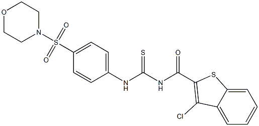 N-[(3-chloro-1-benzothiophen-2-yl)carbonyl]-N'-[4-(4-morpholinylsulfonyl)phenyl]thiourea Struktur