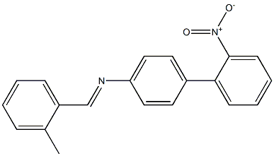 N-[(E)-(2-methylphenyl)methylidene]-N-(2'-nitro[1,1'-biphenyl]-4-yl)amine Struktur