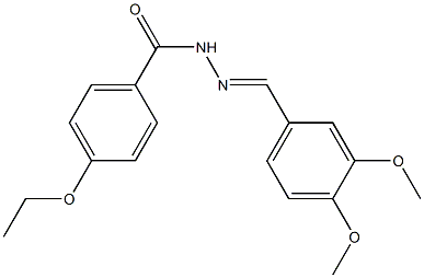 N'-[(E)-(3,4-dimethoxyphenyl)methylidene]-4-ethoxybenzohydrazide Struktur