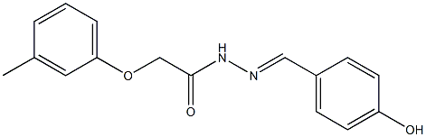 N'-[(E)-(4-hydroxyphenyl)methylidene]-2-(3-methylphenoxy)acetohydrazide Struktur