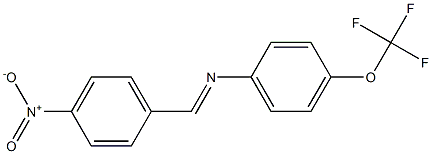 N-[(E)-(4-nitrophenyl)methylidene]-N-[4-(trifluoromethoxy)phenyl]amine Struktur