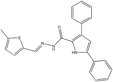 N'-[(E)-(5-methyl-2-thienyl)methylidene]-3,5-diphenyl-1H-pyrrole-2-carbohydrazide Struktur