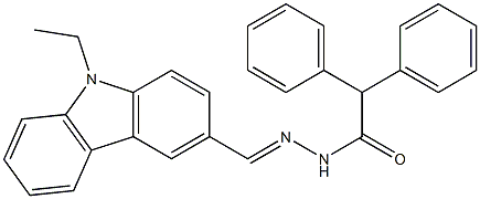 N'-[(E)-(9-ethyl-9H-carbazol-3-yl)methylidene]-2,2-diphenylacetohydrazide Struktur