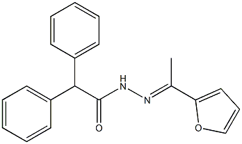 N'-[(E)-1-(2-furyl)ethylidene]-2,2-diphenylacetohydrazide Struktur