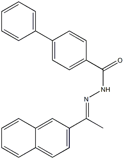 N'-[(E)-1-(2-naphthyl)ethylidene][1,1'-biphenyl]-4-carbohydrazide Struktur