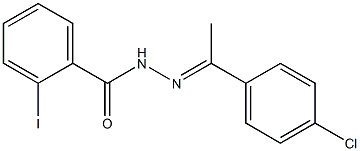 N'-[(E)-1-(4-chlorophenyl)ethylidene]-2-iodobenzohydrazide Struktur