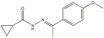 N'-[(E)-1-(4-methoxyphenyl)ethylidene]cyclopropanecarbohydrazide Struktur