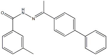 N'-[(E)-1-[1,1'-biphenyl]-4-ylethylidene]-3-methylbenzohydrazide Struktur