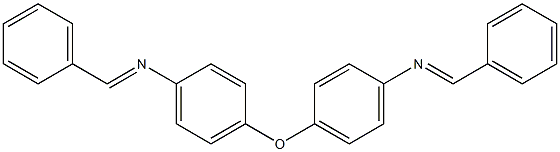 N-[(E)-phenylmethylidene]-N-[4-(4-{[(E)-phenylmethylidene]amino}phenoxy)phenyl]amine Struktur