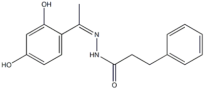 N'-[(Z)-1-(2,4-dihydroxyphenyl)ethylidene]-3-phenylpropanohydrazide Struktur