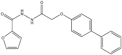 N'-[2-([1,1'-biphenyl]-4-yloxy)acetyl]-2-furohydrazide Struktur