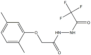 N'-[2-(2,5-dimethylphenoxy)acetyl]-2,2,2-trifluoroacetohydrazide Struktur