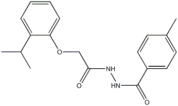 N'-[2-(2-isopropylphenoxy)acetyl]-4-methylbenzohydrazide Struktur