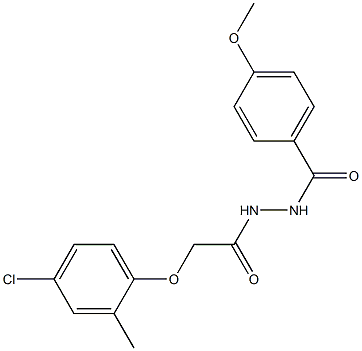 N'-[2-(4-chloro-2-methylphenoxy)acetyl]-4-methoxybenzohydrazide Struktur