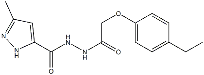 N'-[2-(4-ethylphenoxy)acetyl]-3-methyl-1H-pyrazole-5-carbohydrazide Struktur