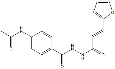 N-[4-({2-[(E)-3-(2-furyl)-2-propenoyl]hydrazino}carbonyl)phenyl]acetamide Struktur