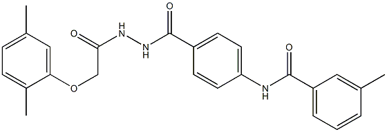 N-[4-({2-[2-(2,5-dimethylphenoxy)acetyl]hydrazino}carbonyl)phenyl]-3-methylbenzamide Struktur