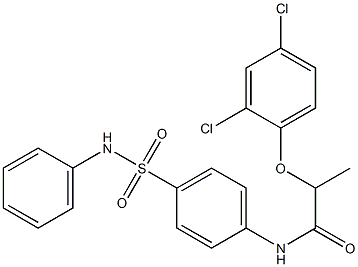 N-[4-(anilinosulfonyl)phenyl]-2-(2,4-dichlorophenoxy)propanamide Struktur