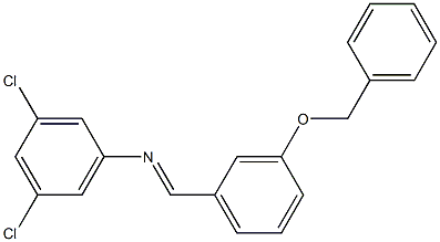 N-{(E)-[3-(benzyloxy)phenyl]methylidene}-N-(3,5-dichlorophenyl)amine Struktur