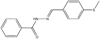 N'-{(E)-[4-(methylsulfanyl)phenyl]methylidene}benzohydrazide Struktur