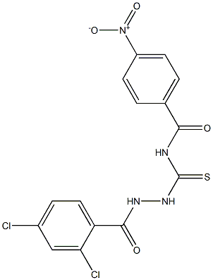 N-{[2-(2,4-dichlorobenzoyl)hydrazino]carbothioyl}-4-nitrobenzamide Struktur