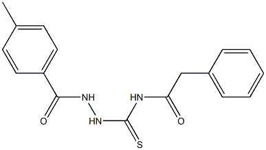 N-{[2-(4-methylbenzoyl)hydrazino]carbothioyl}-2-phenylacetamide Struktur