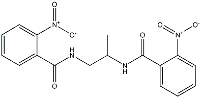 N-{1-methyl-2-[(2-nitrobenzoyl)amino]ethyl}-2-nitrobenzamide Struktur