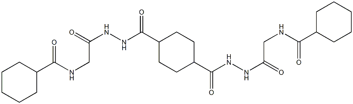 N-{2-[2-({4-[(2-{2-[(cyclohexylcarbonyl)amino]acetyl}hydrazino)carbonyl]cyclohexyl}carbonyl)hydrazino]-2-oxoethyl}cyclohexanecarboxamide Struktur