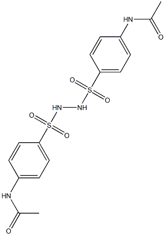 N-{4-[(2-{[4-(acetylamino)phenyl]sulfonyl}hydrazino)sulfonyl]phenyl}acetamide Struktur