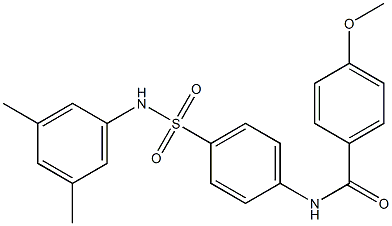 N-{4-[(3,5-dimethylanilino)sulfonyl]phenyl}-4-methoxybenzamide Struktur