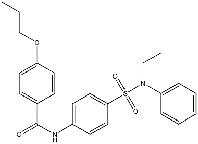 N-{4-[(ethylanilino)sulfonyl]phenyl}-4-propoxybenzamide Struktur