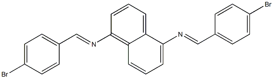 N-[(E)-(4-bromophenyl)methylidene]-N-(5-{[(E)-(4-bromophenyl)methylidene]amino}-1-naphthyl)amine Struktur