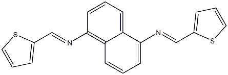 N-[(E)-2-thienylmethylidene]-N-(5-{[(E)-2-thienylmethylidene]amino}-1-naphthyl)amine Struktur