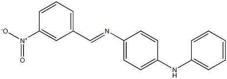 N-(4-anilinophenyl)-N-[(E)-(3-nitrophenyl)methylidene]amine Struktur