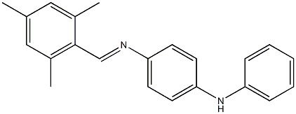 N-(4-anilinophenyl)-N-[(E)-mesitylmethylidene]amine Struktur