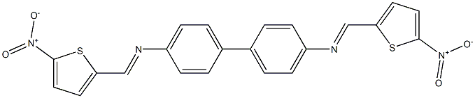 N-[(E)-(5-nitro-2-thienyl)methylidene]-N-(4'-{[(E)-(5-nitro-2-thienyl)methylidene]amino}[1,1'-biphenyl]-4-yl)amine Struktur