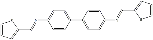 N-[(E)-2-thienylmethylidene]-N-(4'-{[(E)-2-thienylmethylidene]amino}[1,1'-biphenyl]-4-yl)amine Struktur