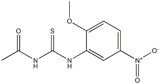 N-acetyl-N'-(2-methoxy-5-nitrophenyl)thiourea Struktur