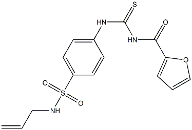 N-allyl-4-{[(2-furoylamino)carbothioyl]amino}benzenesulfonamide Struktur