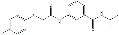 N-isopropyl-3-{[2-(4-methylphenoxy)acetyl]amino}benzamide Struktur