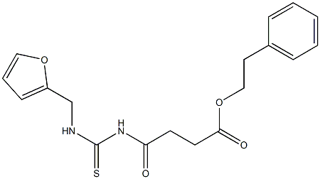 phenethyl 4-({[(2-furylmethyl)amino]carbothioyl}amino)-4-oxobutanoate Struktur