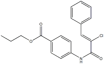 propyl 4-{[(Z)-2-chloro-3-phenyl-2-propenoyl]amino}benzoate Struktur