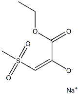 sodium (E)-3-ethoxy-1-(methylsulfonyl)-3-oxo-1-propen-2-olate Struktur