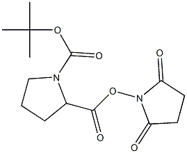 tert-butyl 2-{[(2,5-dioxo-1-pyrrolidinyl)oxy]carbonyl}-1-pyrrolidinecarboxylate Struktur