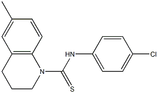 N-(4-chlorophenyl)-6-methyl-3,4-dihydro-1(2H)-quinolinecarbothioamide Struktur