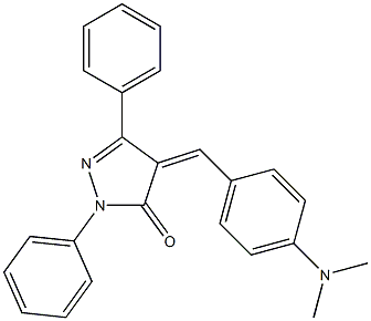 4-{(Z)-[4-(dimethylamino)phenyl]methylidene}-1,3-diphenyl-1H-pyrazol-5-one Struktur