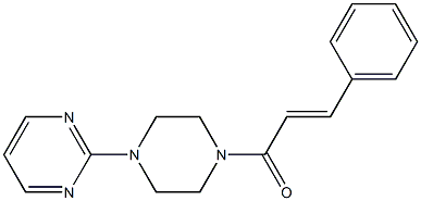 (E)-3-phenyl-1-[4-(2-pyrimidinyl)piperazino]-2-propen-1-one Struktur